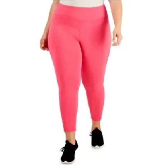 Ideology Sweat Set Leggings High Rise Flamenco Pink Plus Size 1X - Picture 1 of 9
